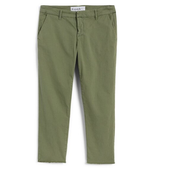 Frank & Eileen Italian Performance Twill Pants Wicklow Army Size 4 - Picture 1 of 7